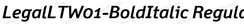 LegalLTW01-BoldItalic Regular字体转换